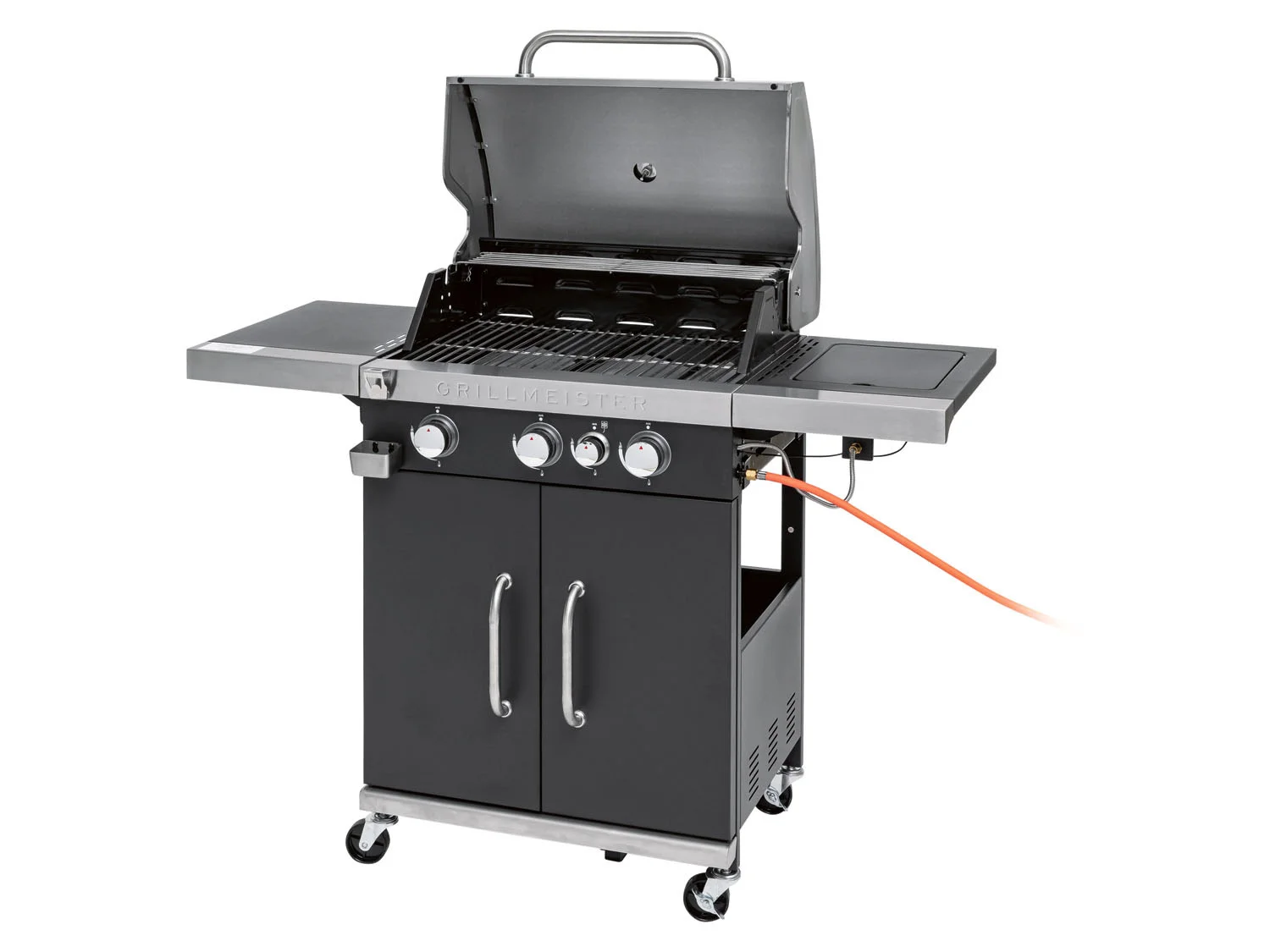 GRILLMEISTER gas grill, 3plus1 burner, 14.4 kW