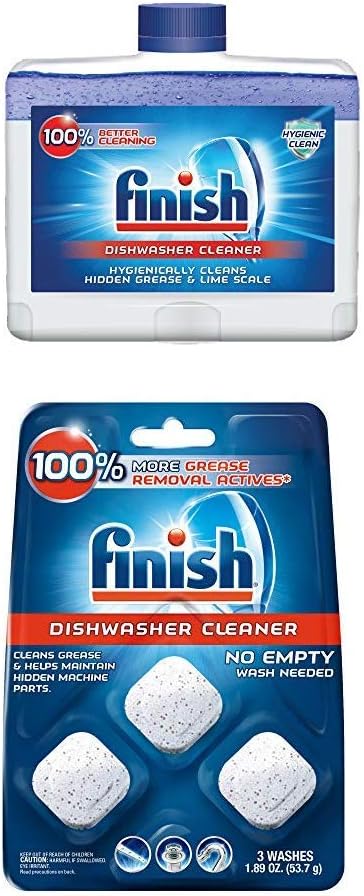 Finish Dual Action Dishwasher Cleaner: Fight Grease & Limescale, Fresh, 8.45oz