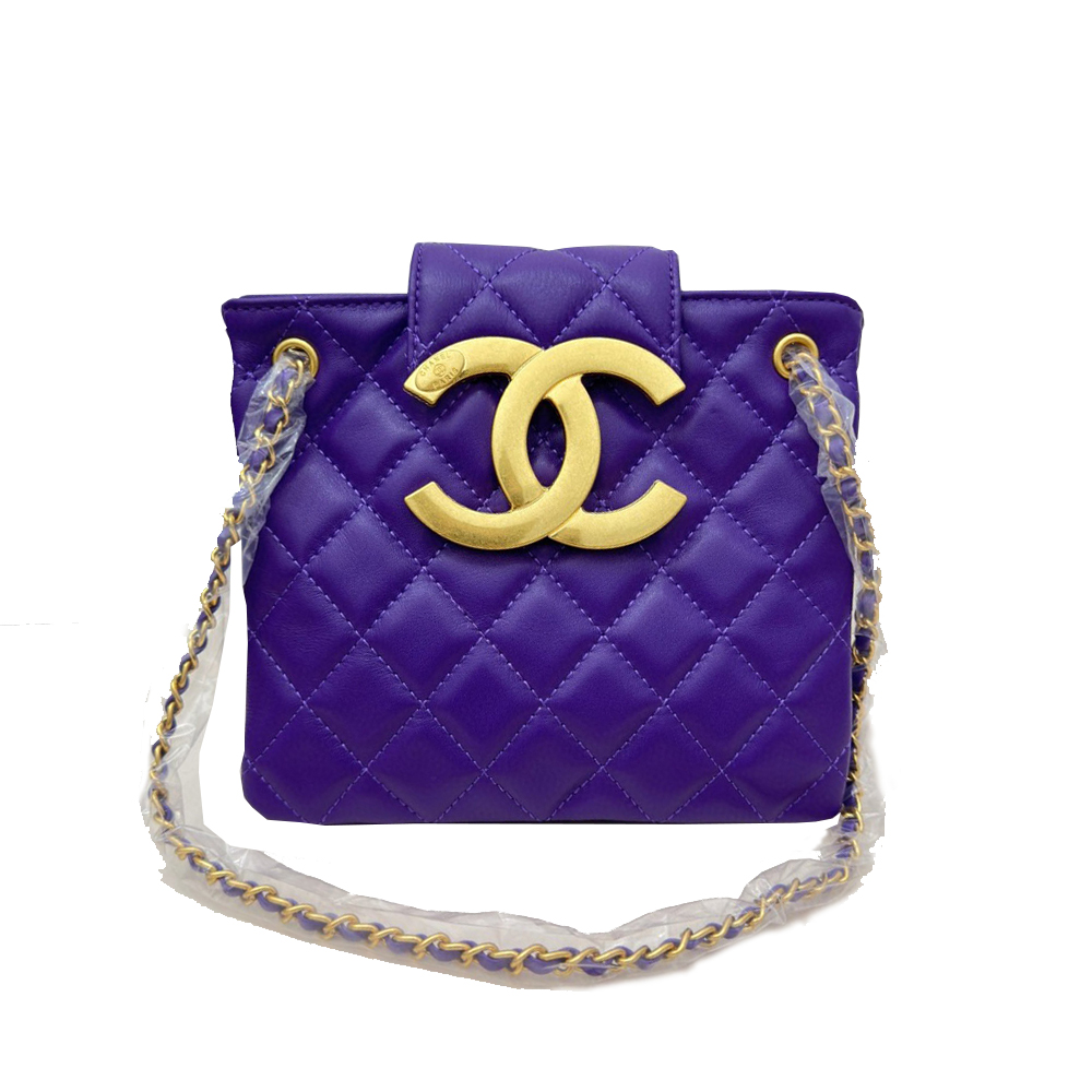 Chanel  Vintage Logo Quilted Lambskin Shoulder Bag  (Perfect Replica)