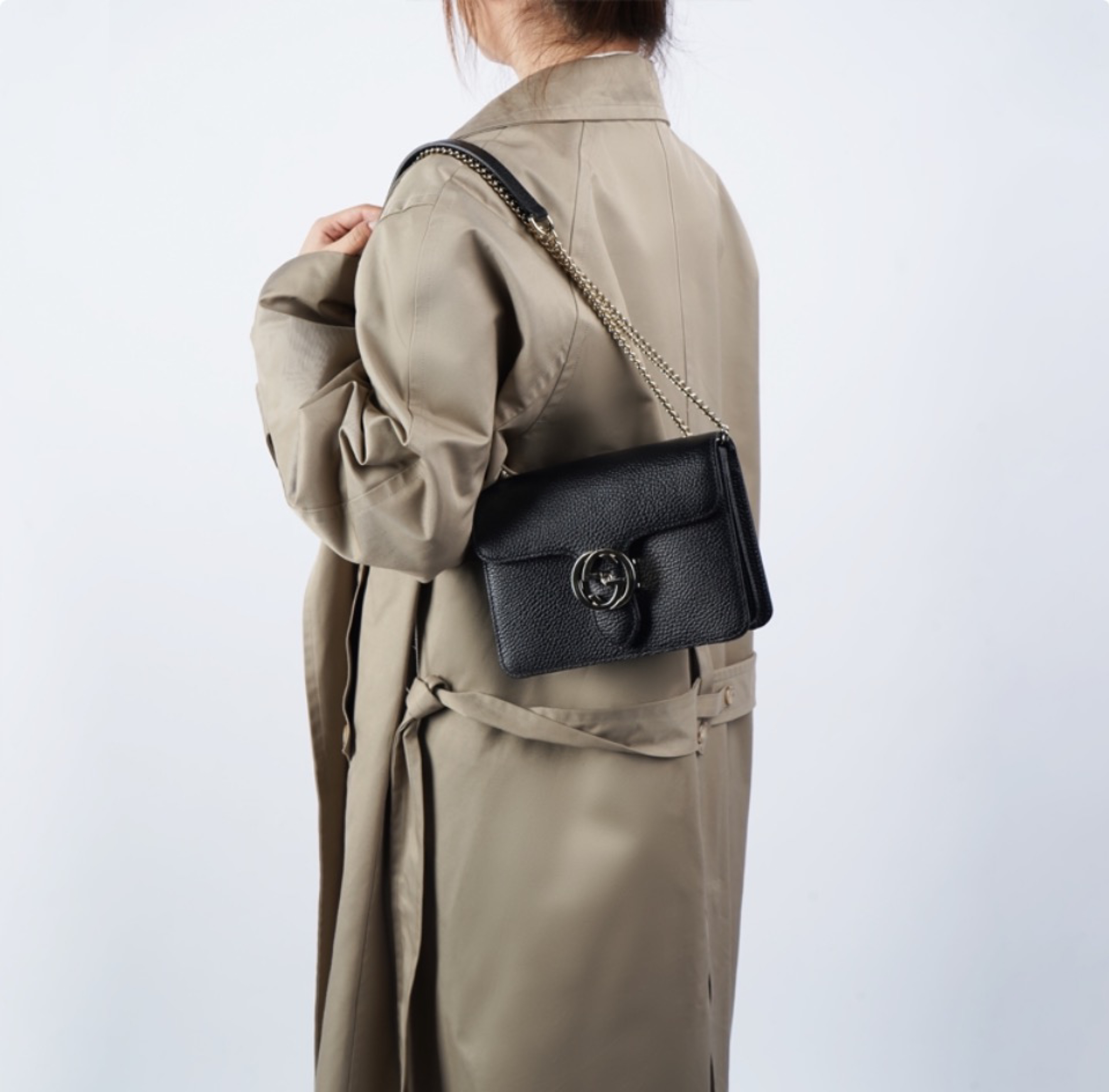 Gucci Litchi Pattern Crossbody Bag(Perfect Replica)