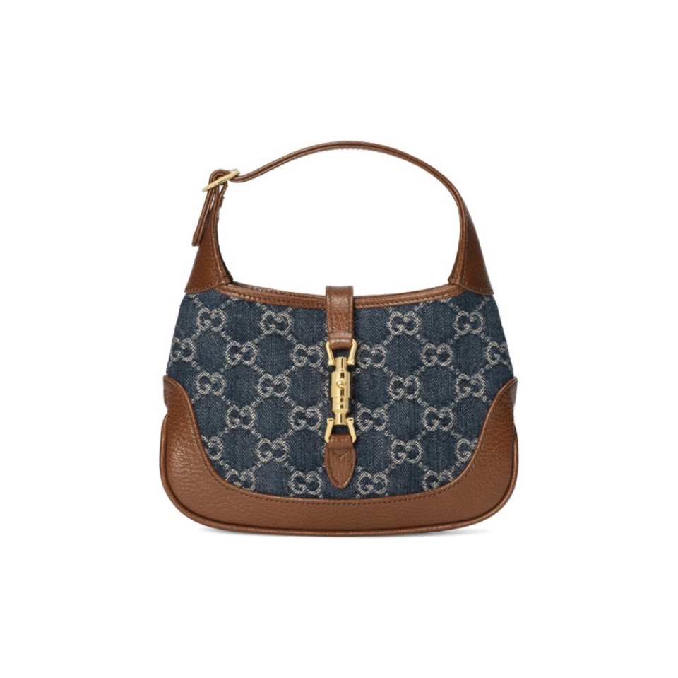 Gucci Jackie 1961 Canvas&Leather Shoulder Bags(Perfect Replica)