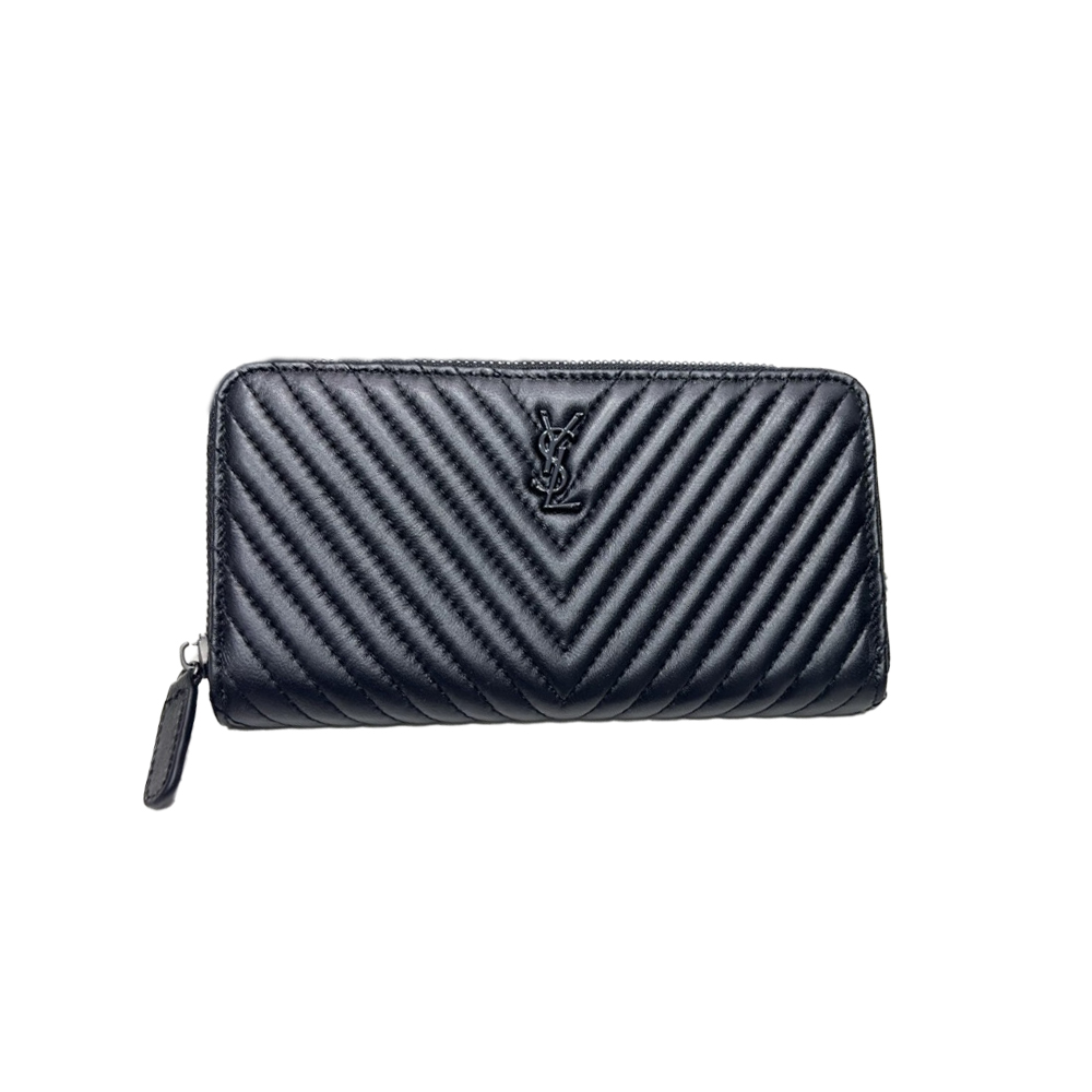 Saint Laurent YSL Caivar  Zipper Long Wallet(Perfect Replica)