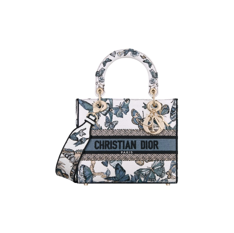 Dior The LADY D-LITE Bag MM-Butterfly Zodiac