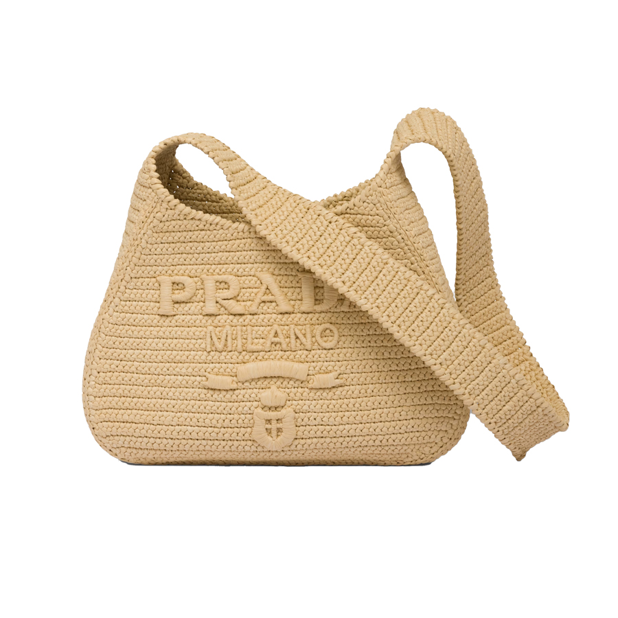 Prada Crochet Handbag Tote Bag