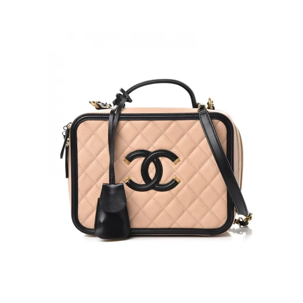Chanel Vanity Case Quilted Caviar (Perfect Replica)