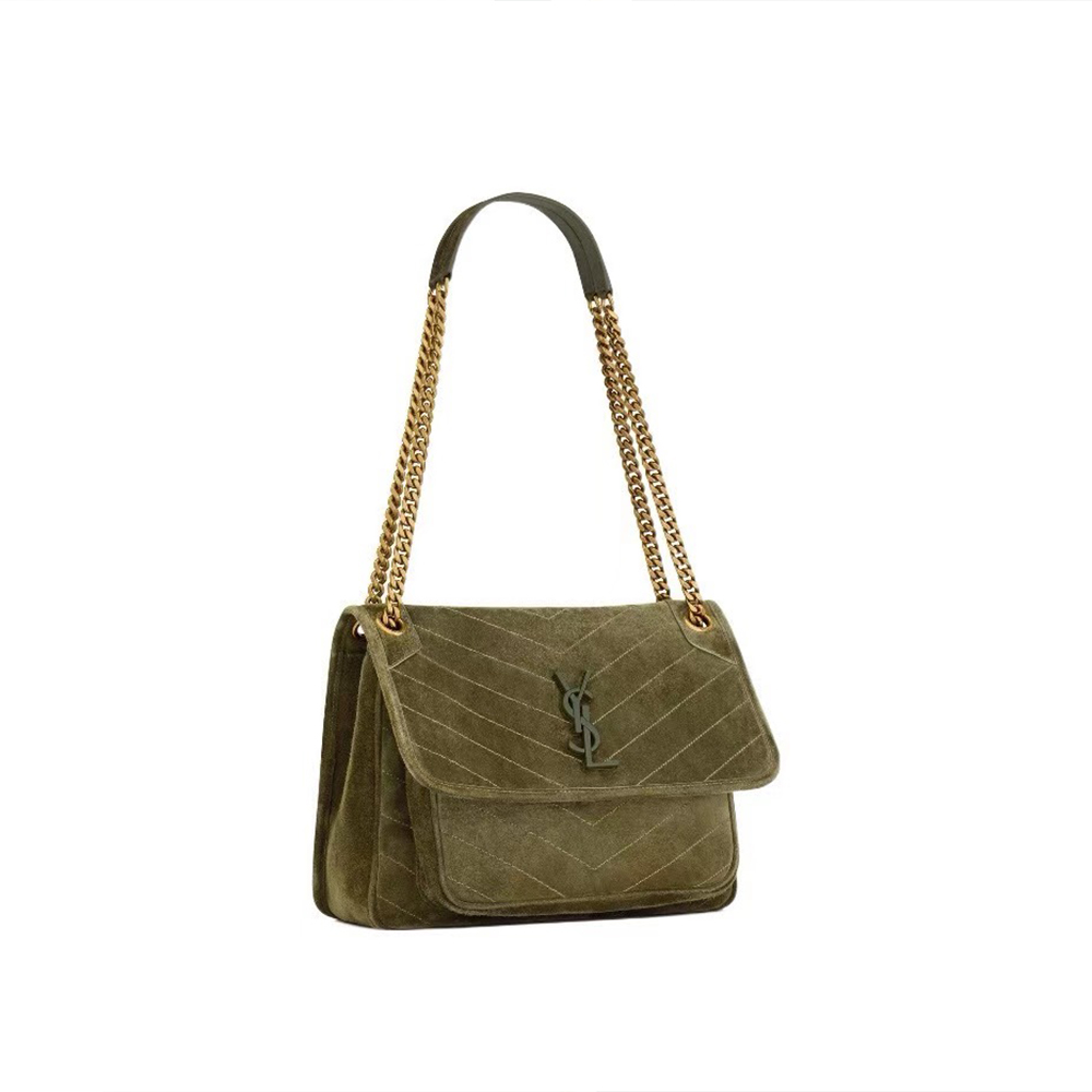 Saint Laurent YSL Niki Quilted Suede Handbag (Perfect Replica)