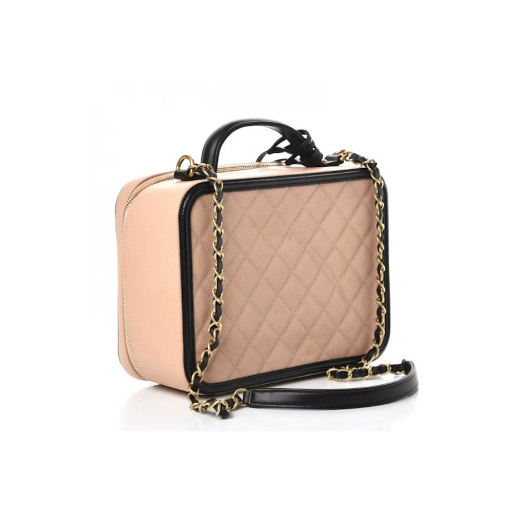 Chanel Vanity Case Quilted Caviar (Perfect Replica)