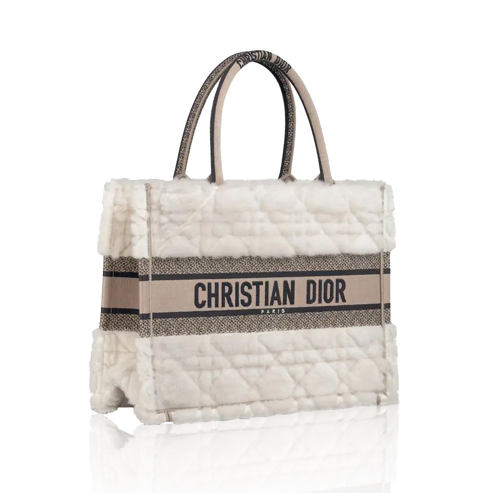 Dior Shearling Book Tote Medium Large Size (Perfect Replica)