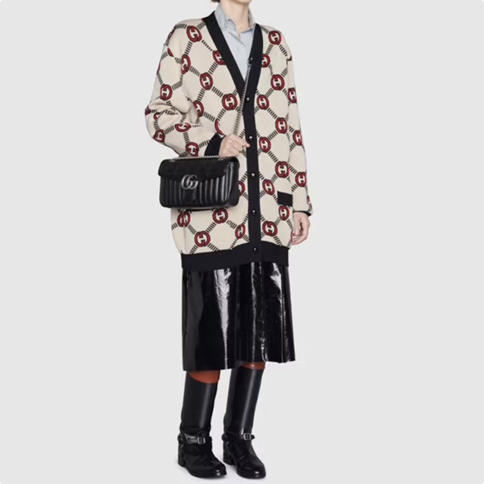 Gucci GG Marmont -Vertical stripes(Perfect Replica)