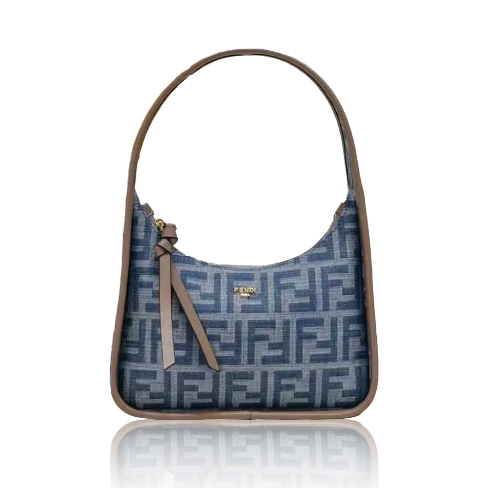 Fendi Fendessence Light blue FF denim fabric bag (Perfect Replica)