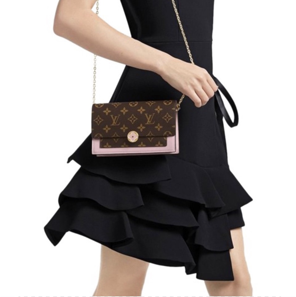 Louis Vuitton LV Flore Chain Wallet (Perfect Replica)