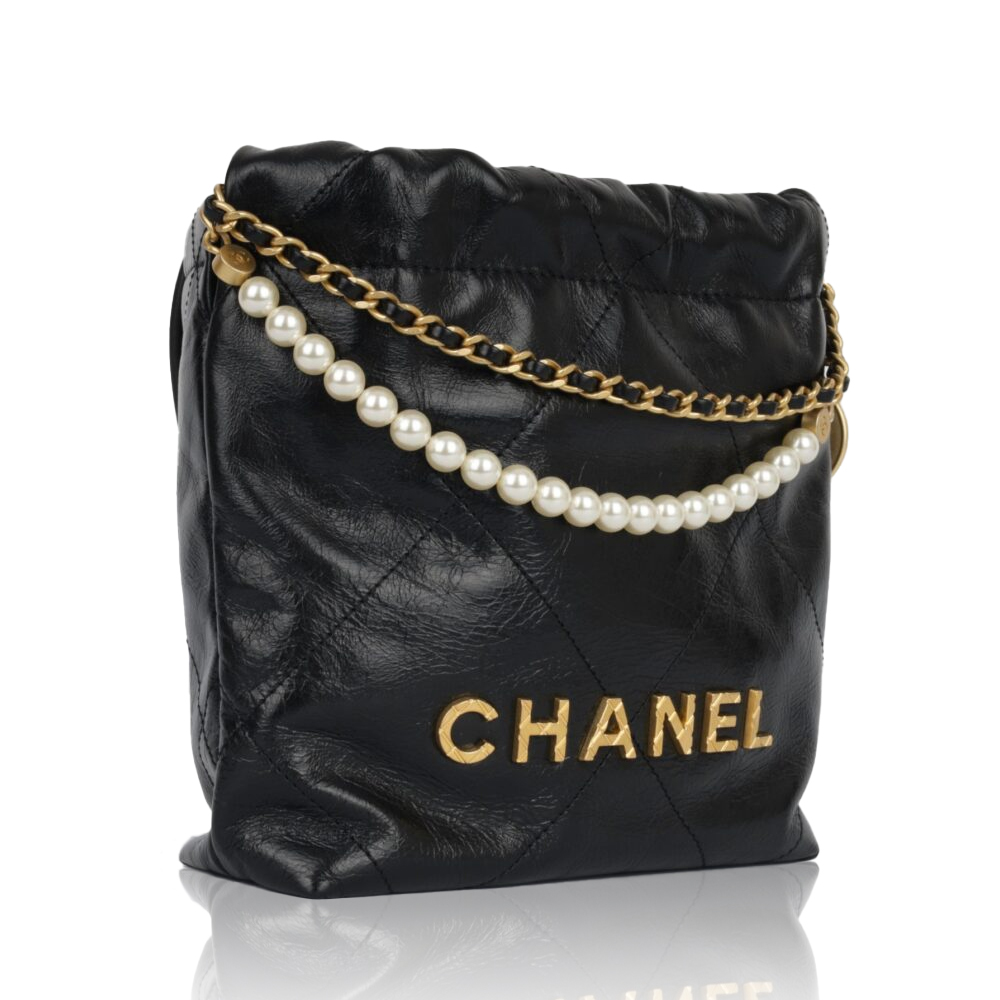 CHANEL Mini 23S Shiny Calfskin with Pearl Handbag AS3980(Perfect Replica)