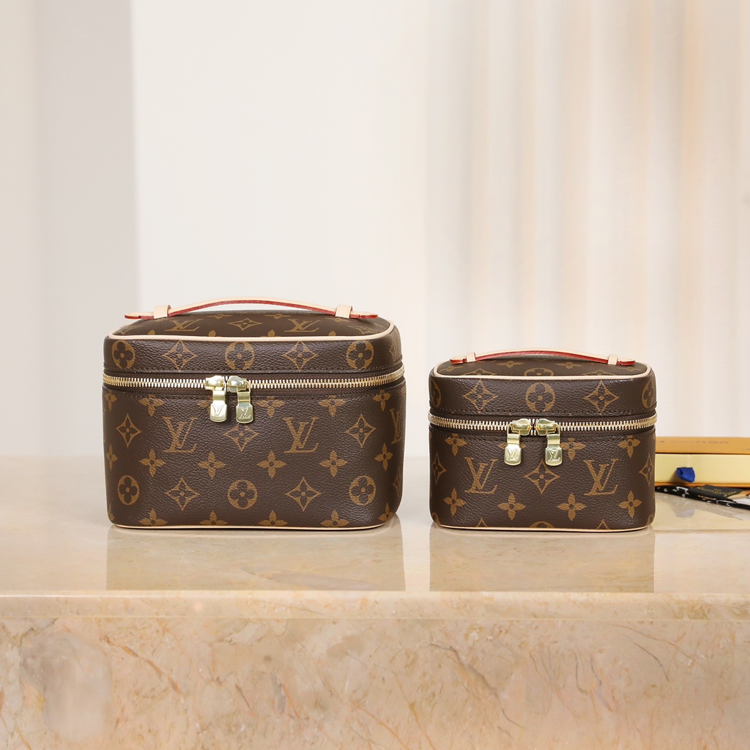 Louis Vuitton LV  Nice Leather Cosmetic Handbag M42265&M44495&M44936 Top quality (Perfect Replica)