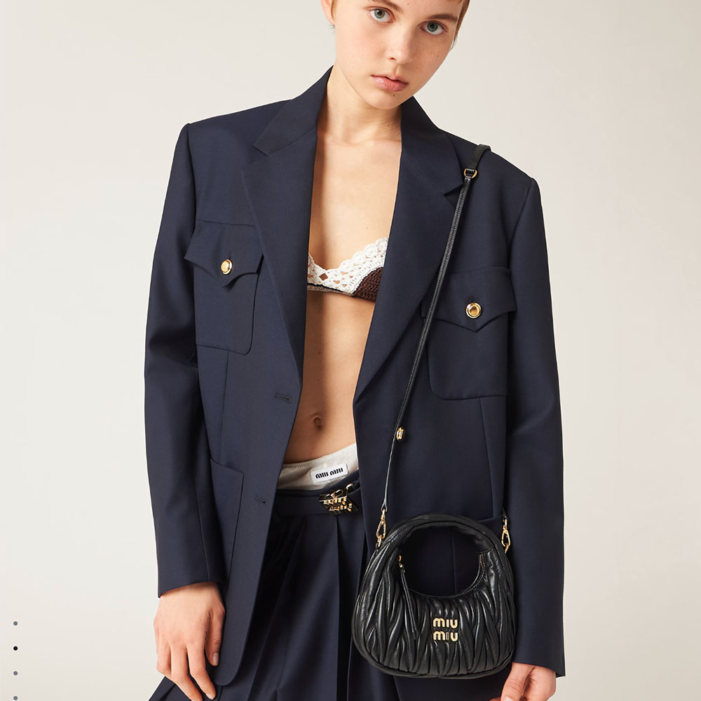 MIU MIU Wander matelassé hobo bag Mini&Small (Perfect Replica)