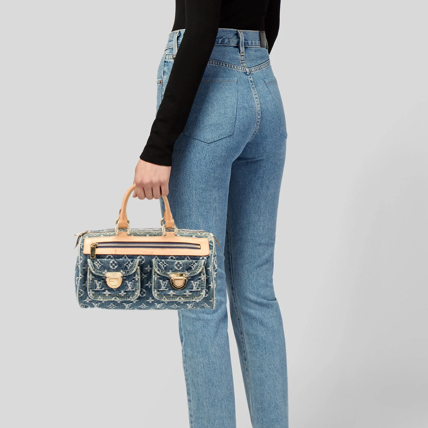 Louis Vuitton LV LV Monogram Neo Speedy Denim Shoulder Bag Handbag  (Perfect Replica)