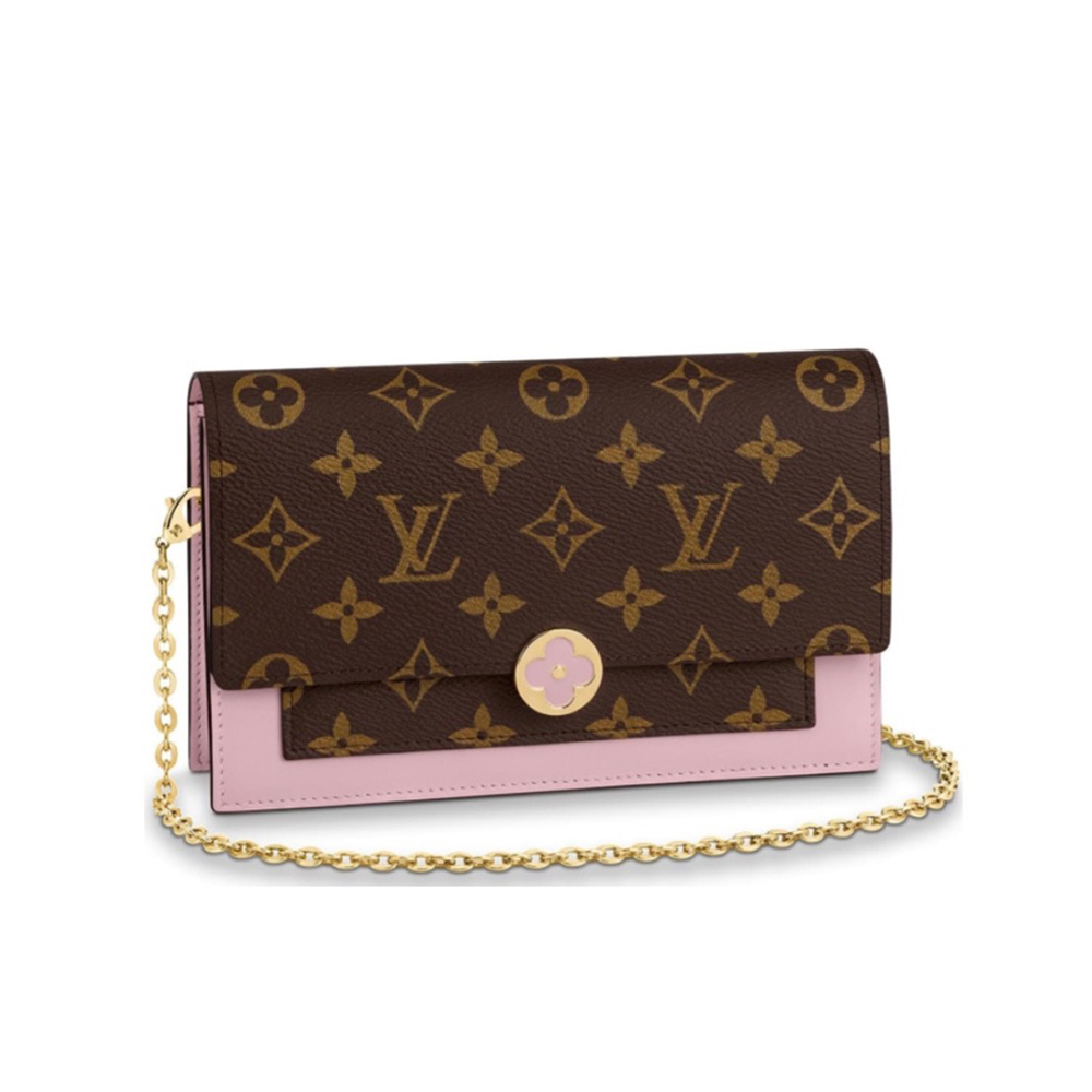 Louis Vuitton LV Flore Chain Wallet (Perfect Replica)
