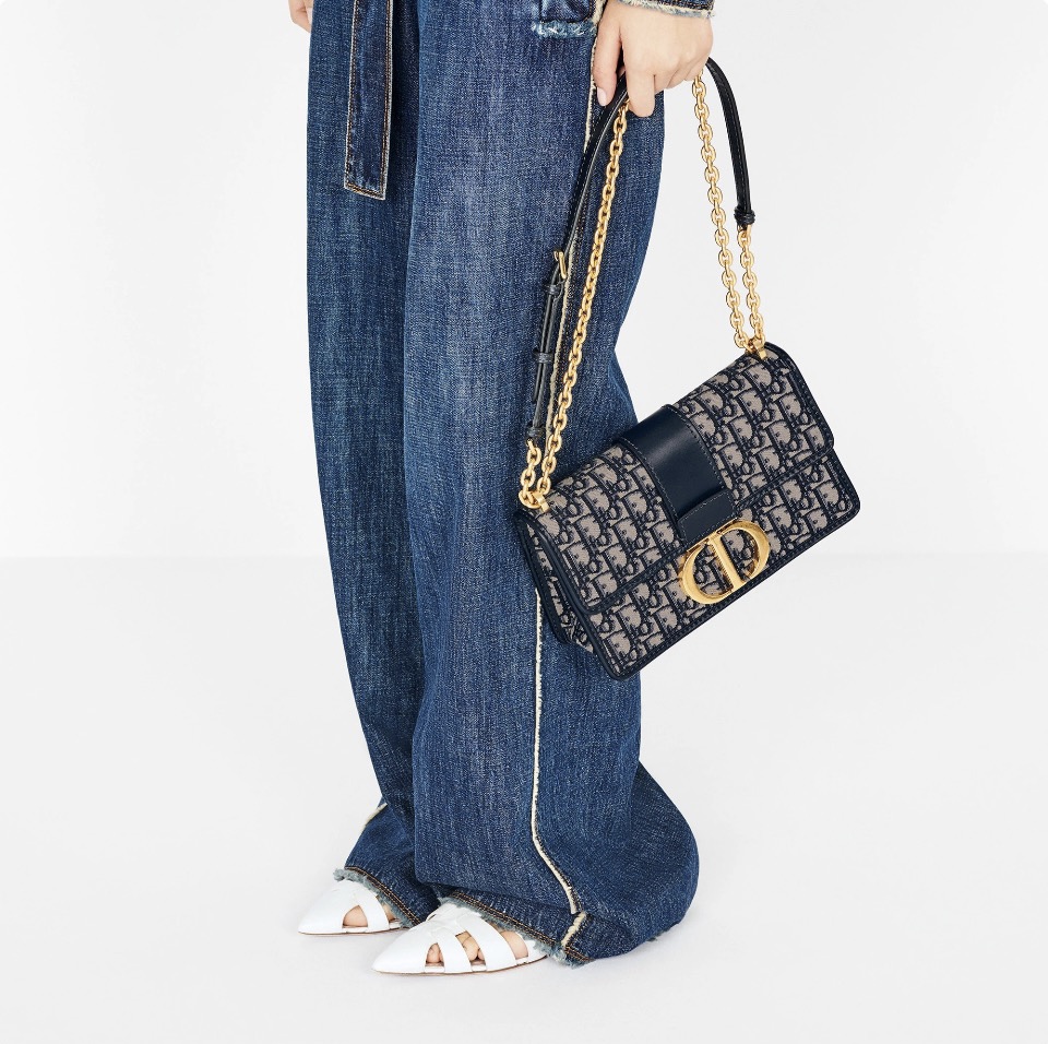 DIOR Oblique 30 Montaigne Flap Bag(Perfect Replica)