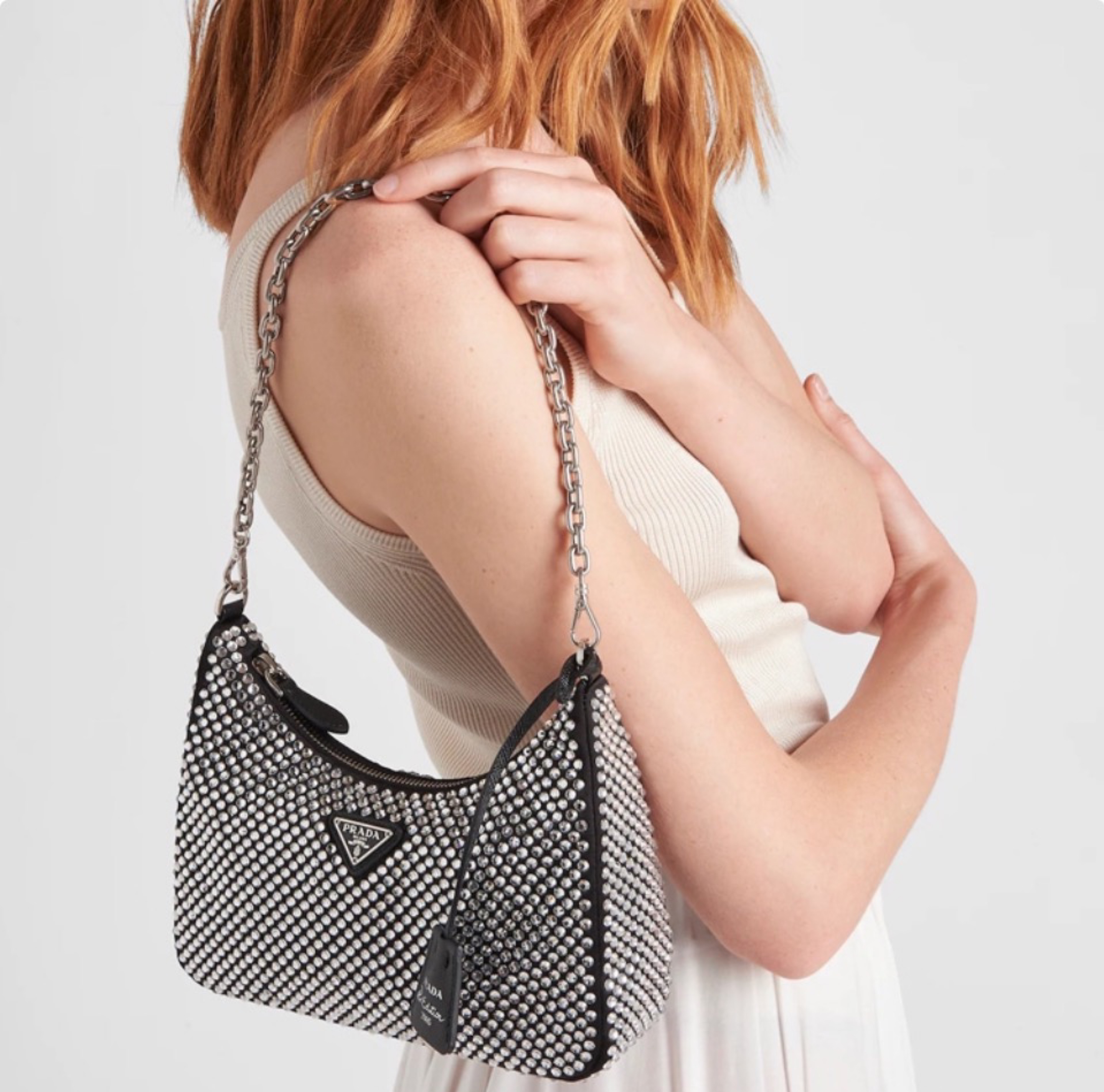 Prada Re-Edition  Crystal  Shoulder Messenger Bag （Perfect Replica）