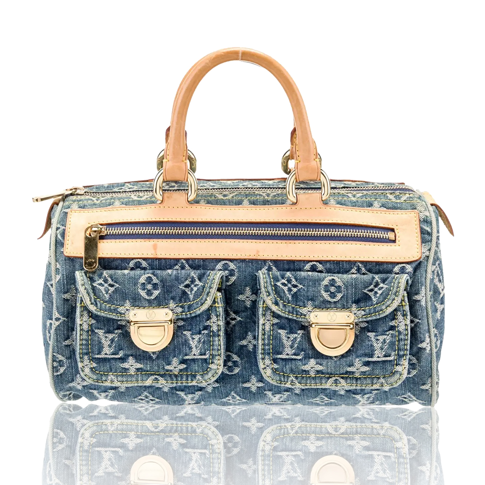 Louis Vuitton LV LV Monogram Neo Speedy Denim Shoulder Bag Handbag  (Perfect Replica)