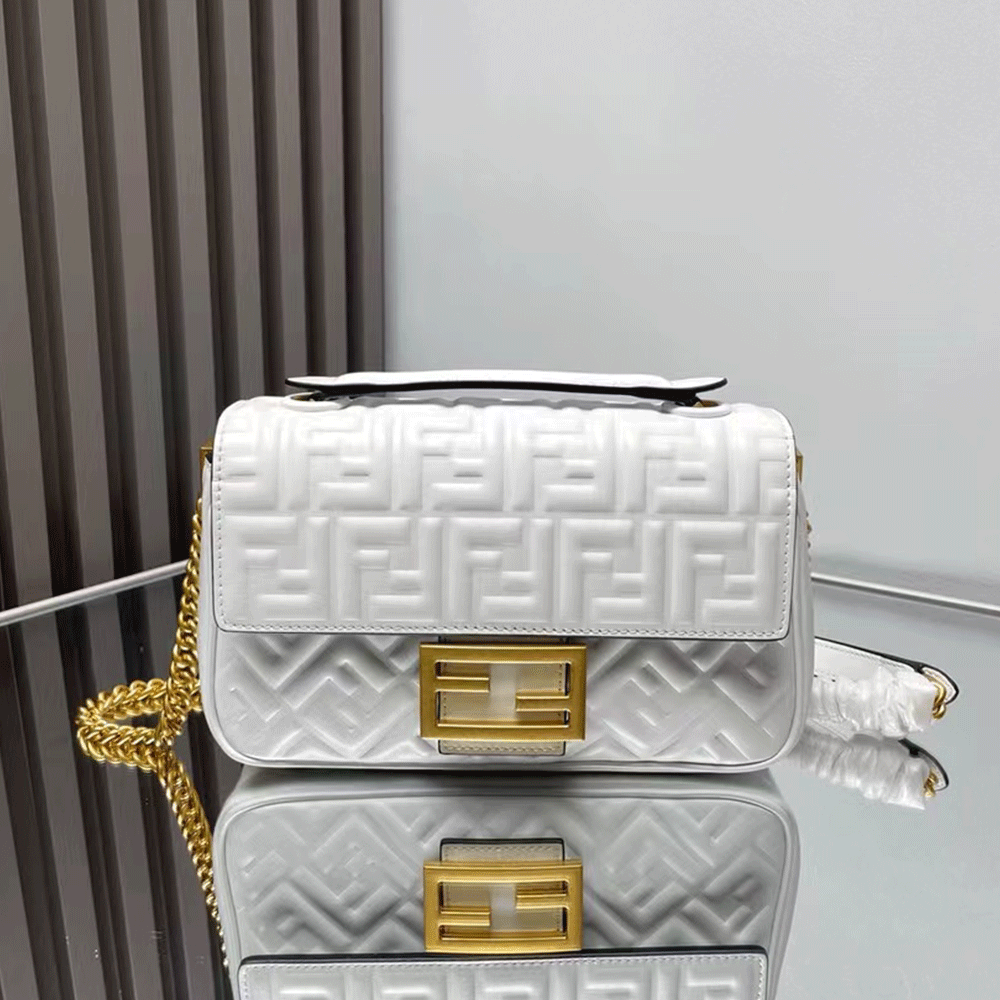 Fendi Mid-length Baguette ChainFF Theme Pattern Bag （Perfect Replica）