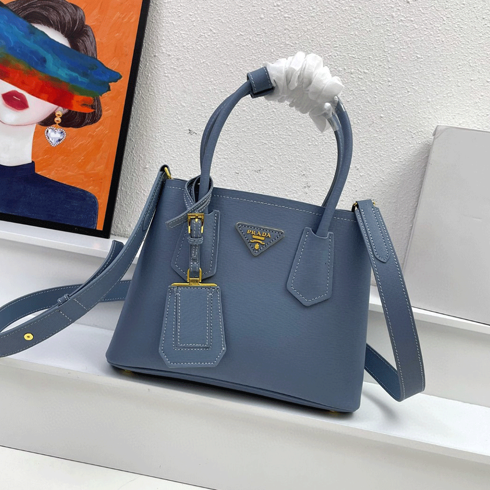 Prada Double Saffiano Leather Mini Handbag (Perfect Replica)
