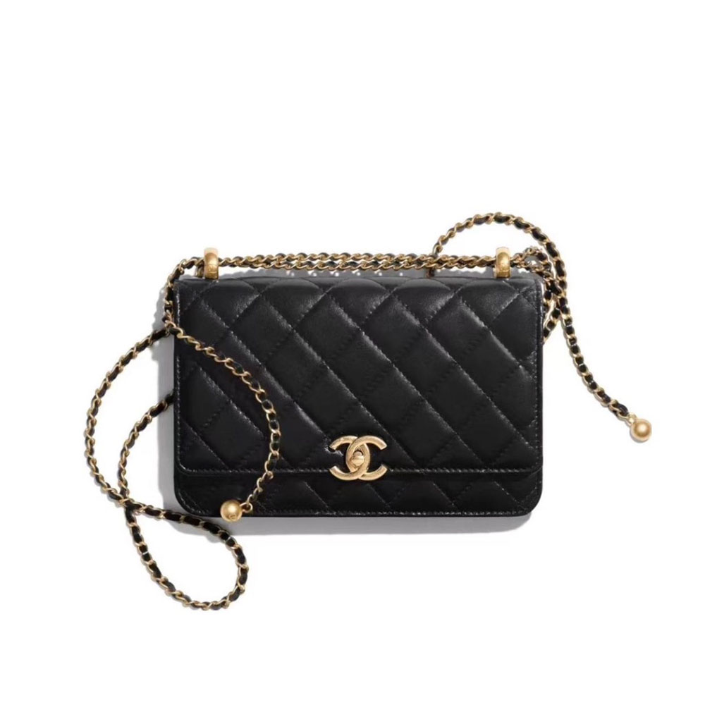 Chanel WOC Bag Double Golden Beads (Perfect Replica)