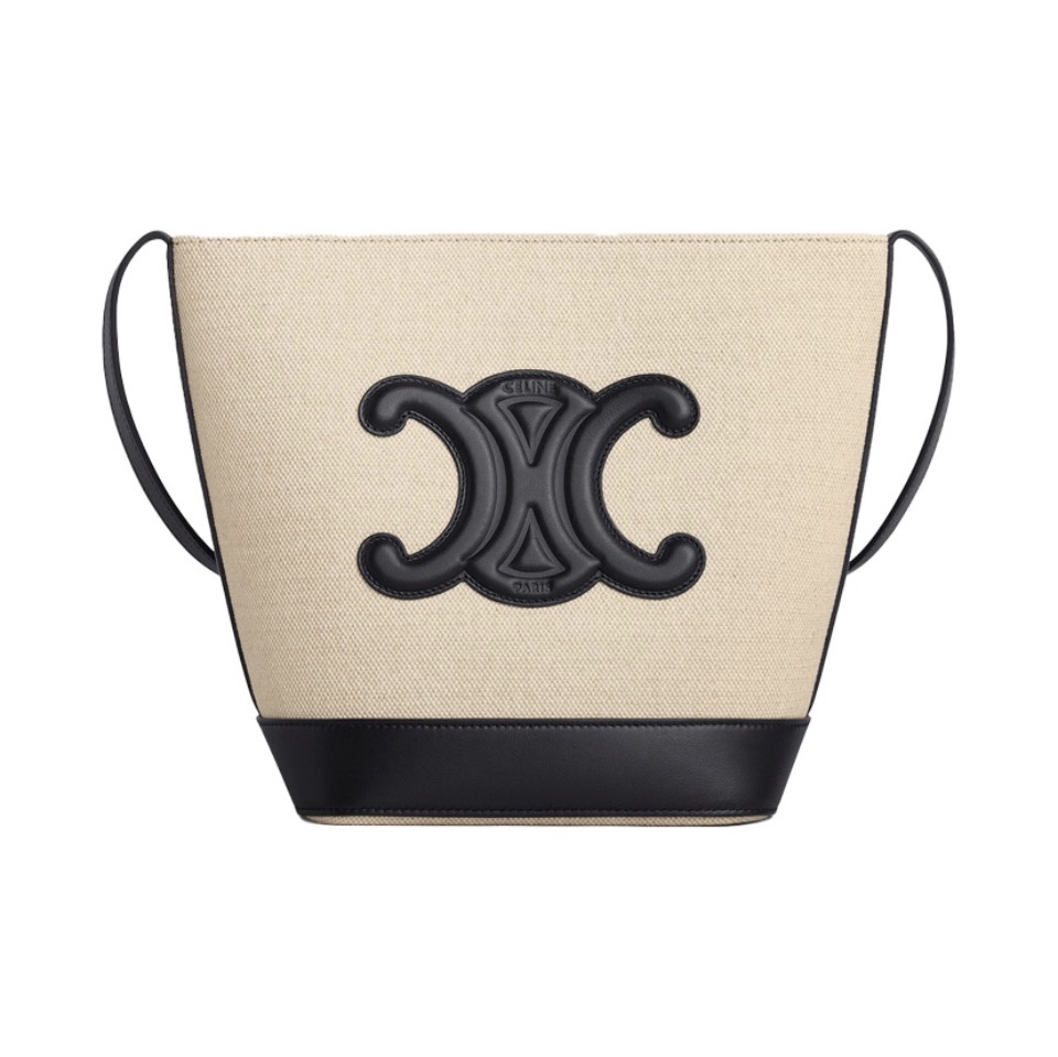 Celine Cuir Triomphe Canvas&Cowhid Bucket Bag(Perfect Replica)
