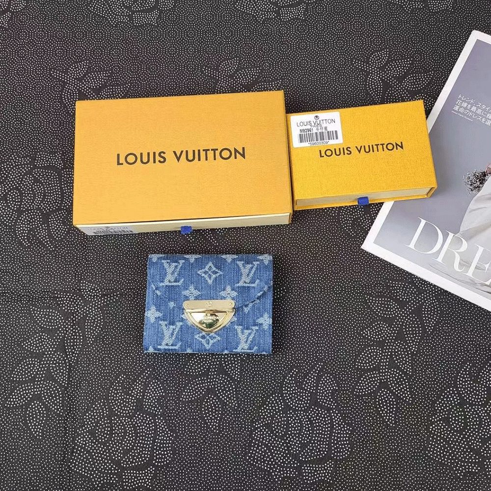 Louis Vuitton LV Monogram Jacquard Denim Money Clip （Perfect Replica）