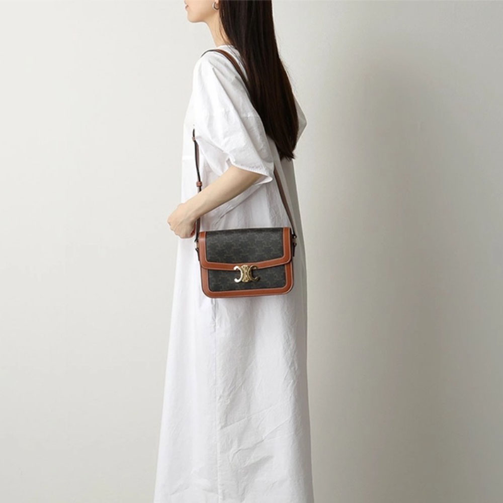 CELINE Triomphe Shoulder Bag Small&Medium(Perfect Replica)