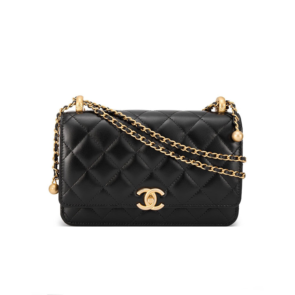 Chanel WOC Bag Double Golden Beads (Perfect Replica)