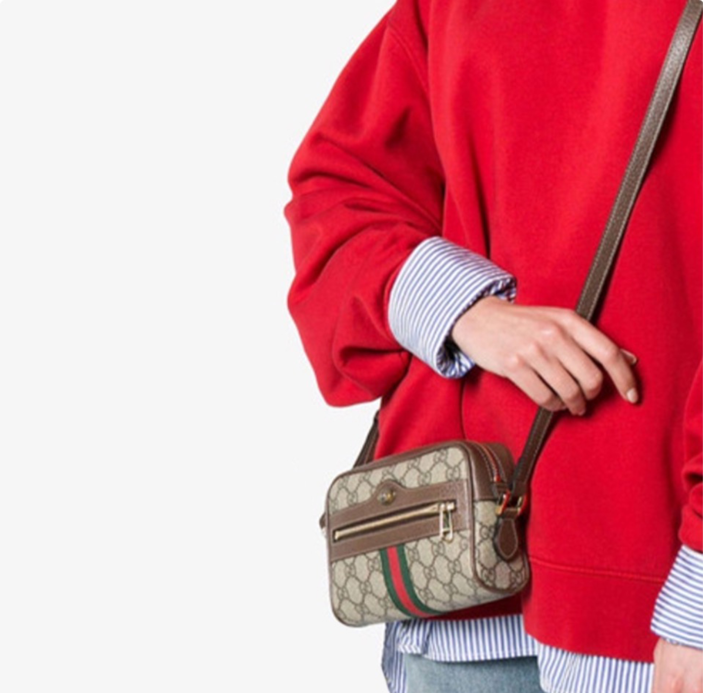 Gucci Ophidia Stripe Shoulder Bags  (Perfect Replica)