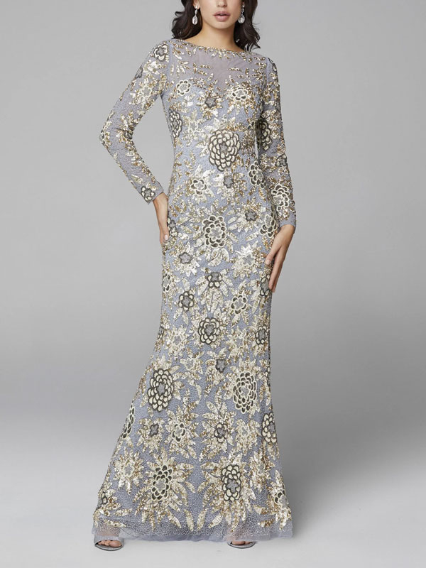 Lace mesh temperament evening dress ladies dress