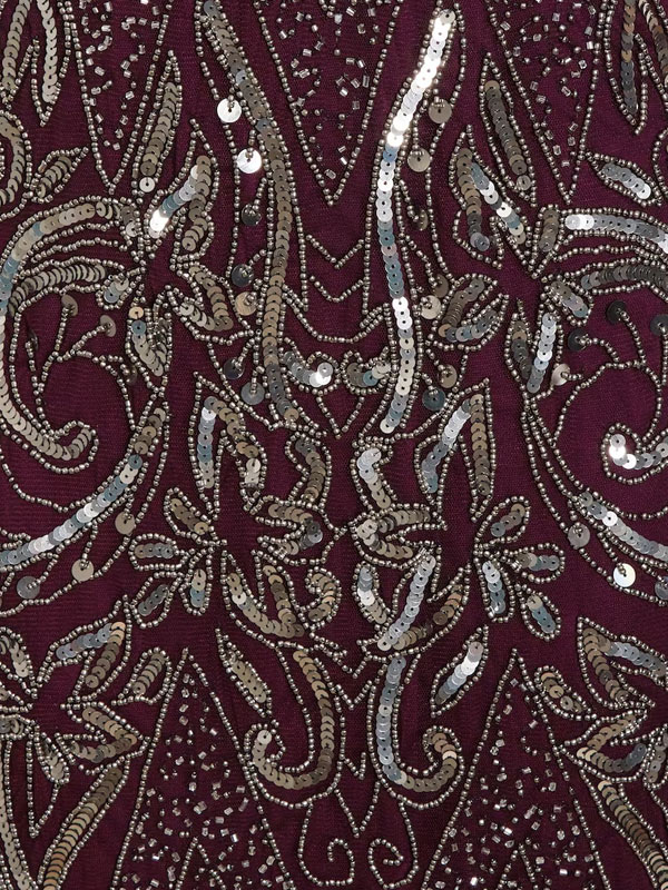 Deep v sexy 20's Gatsby style evening dress