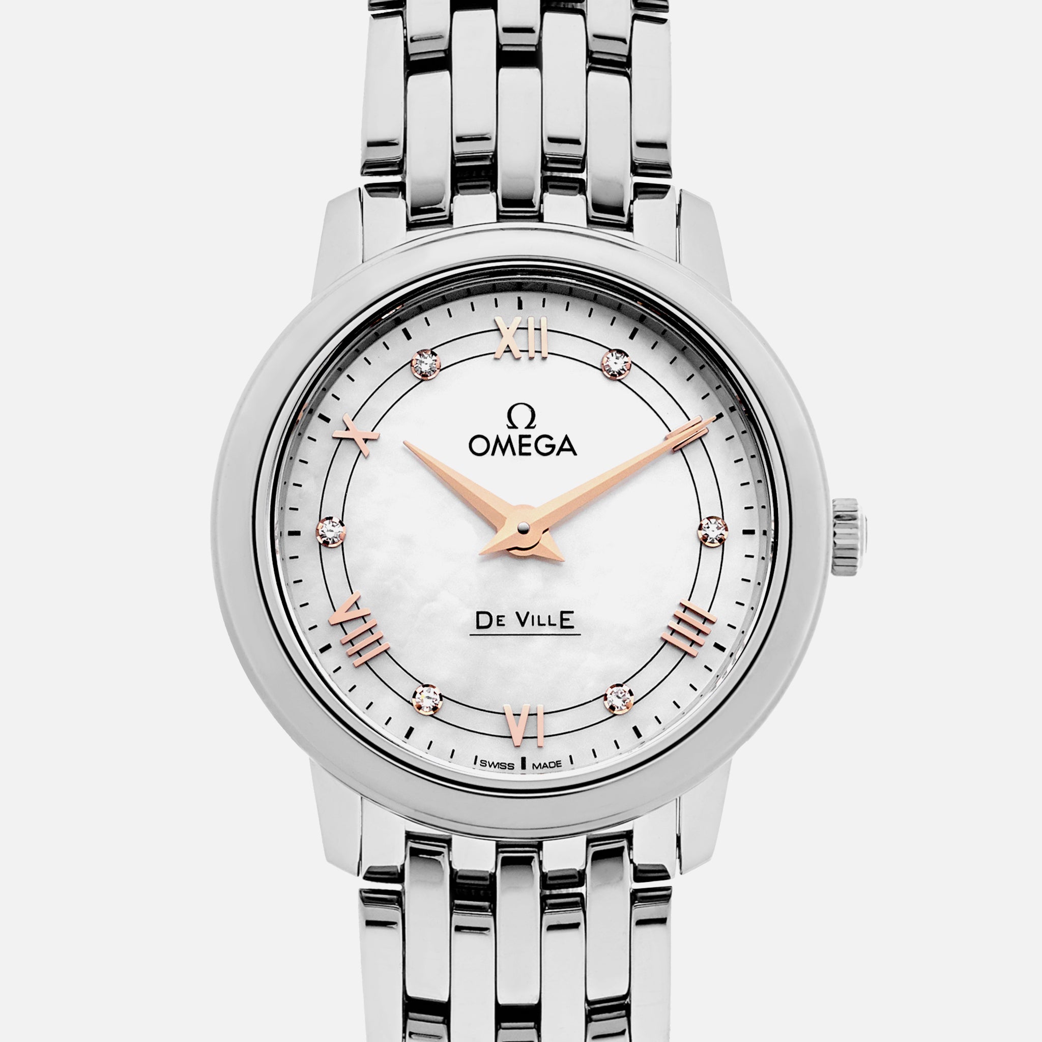De Ville Prestige Quartz 27.4mm Mother-Of-Pearl Dial