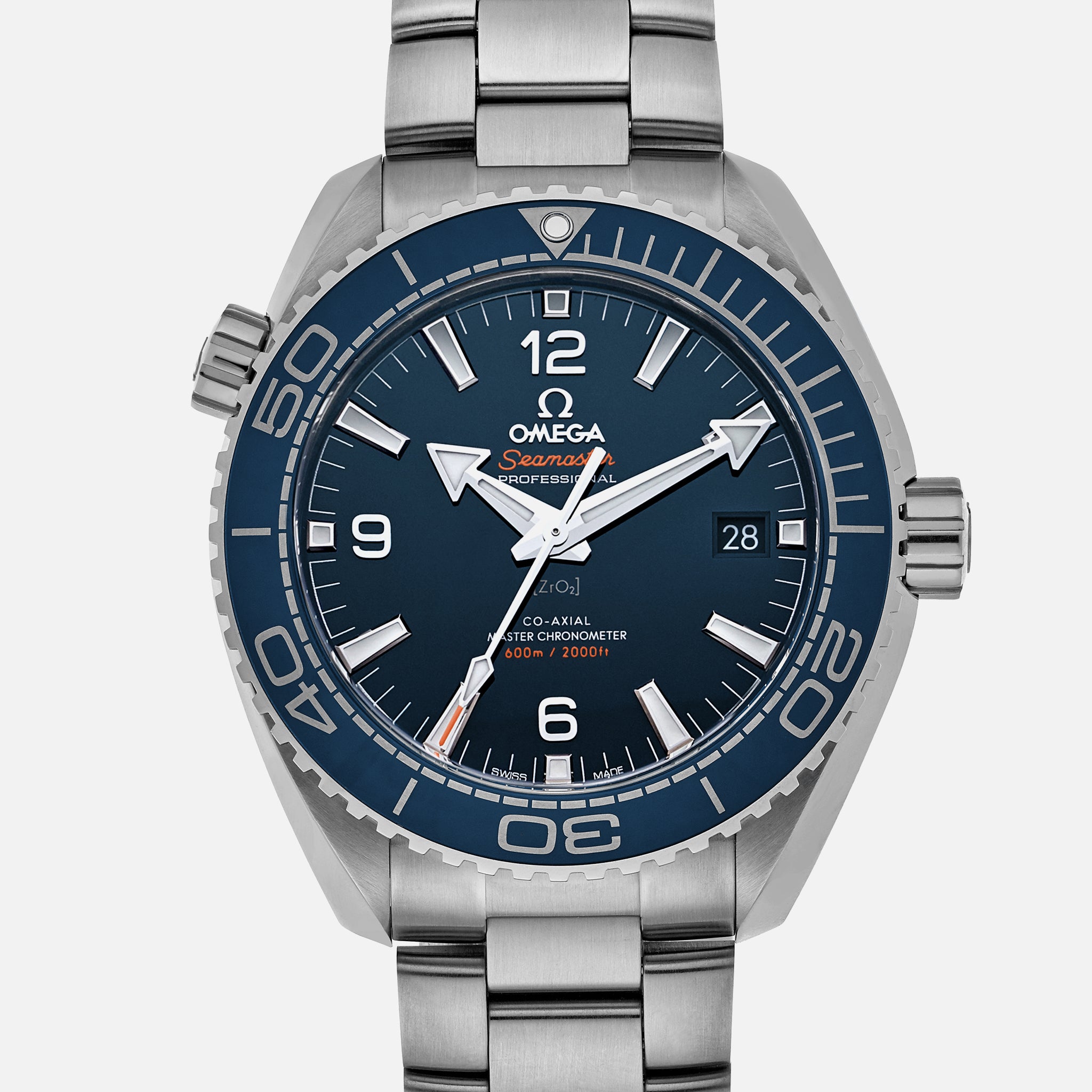 Seamaster Planet Ocean 600M Co-Axial Master Chronometer 43.5mm Blue Dial On Bracelet