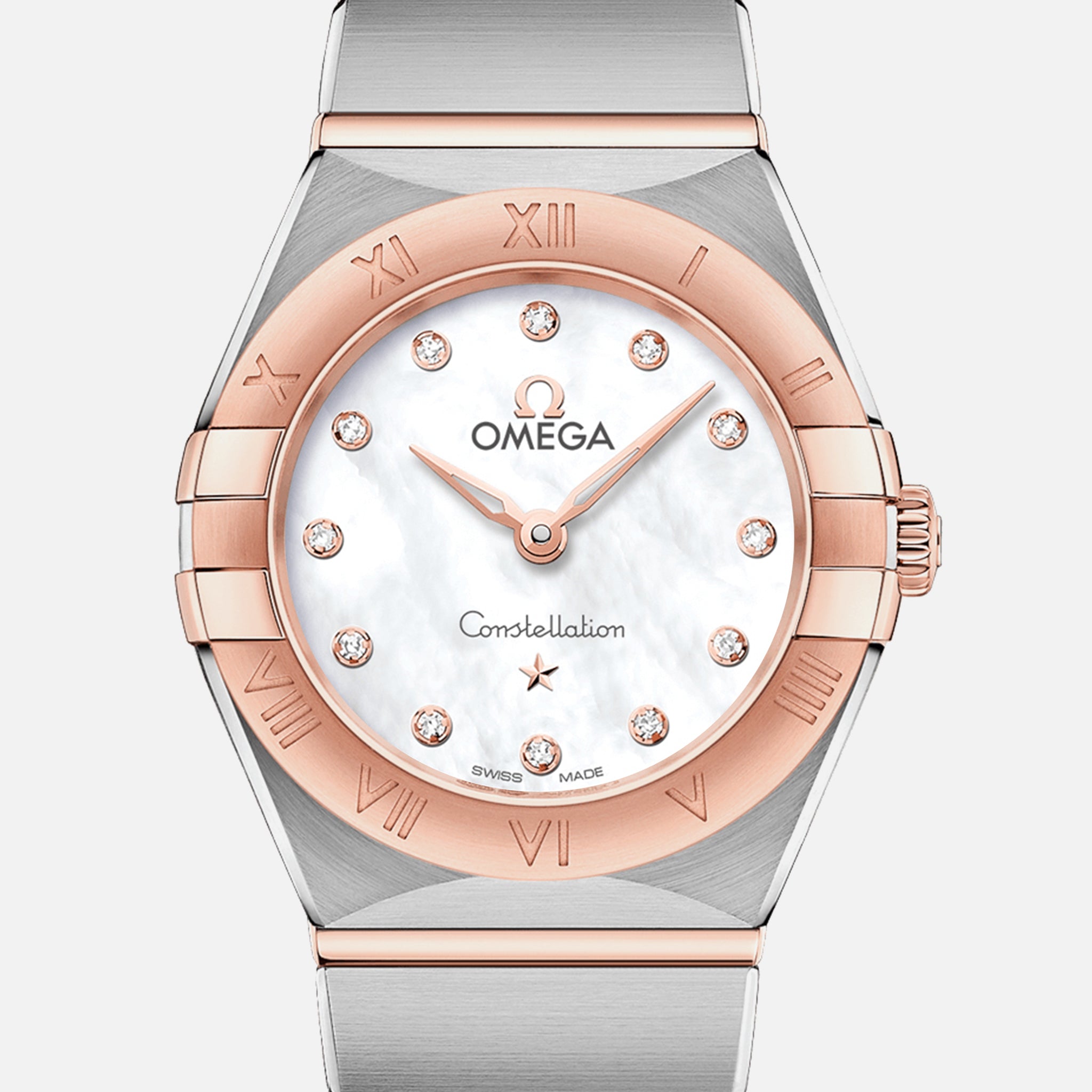 Constellation Quartz 25mm Sedna Gold Two-Tone With Mother-Of-Pearl Dial And Diamonds