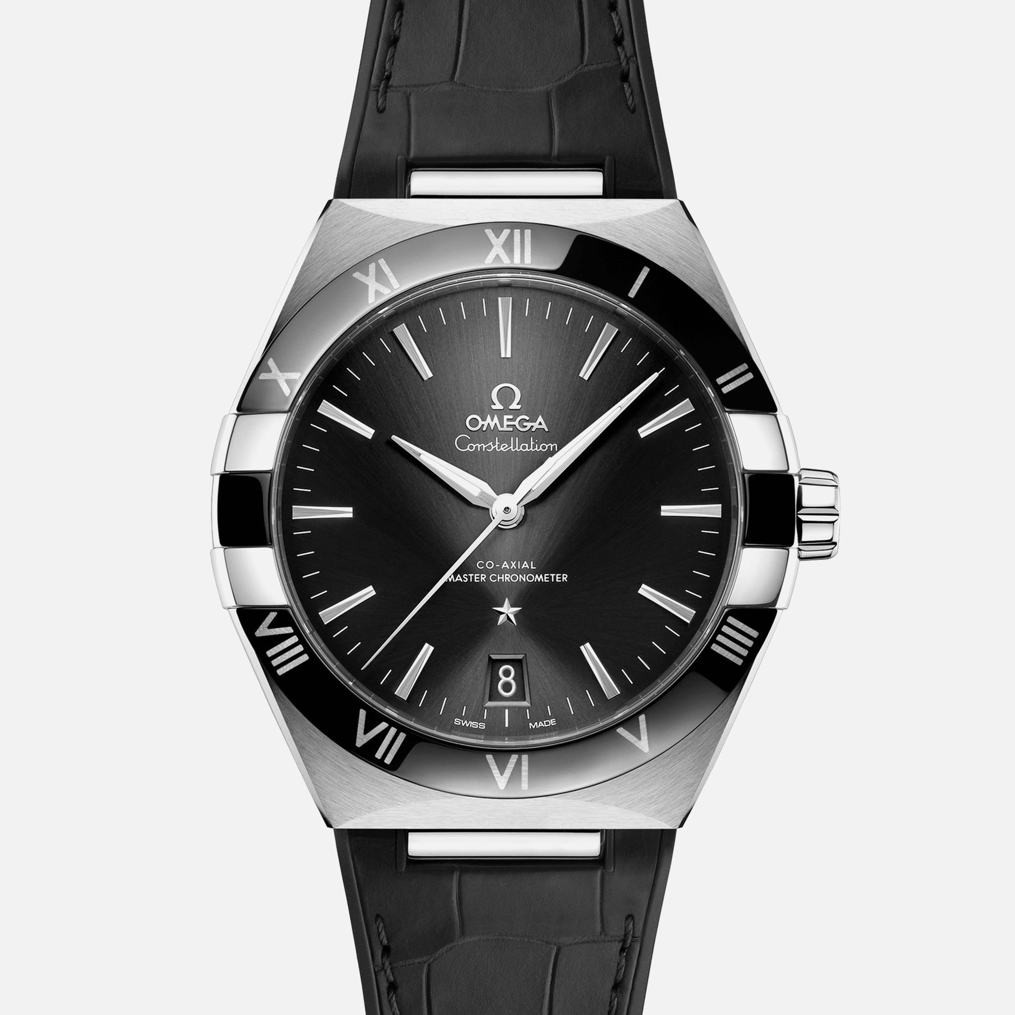 Constellation Co-Axial Master Chronometer 41mm Black Dial On Leather Strap