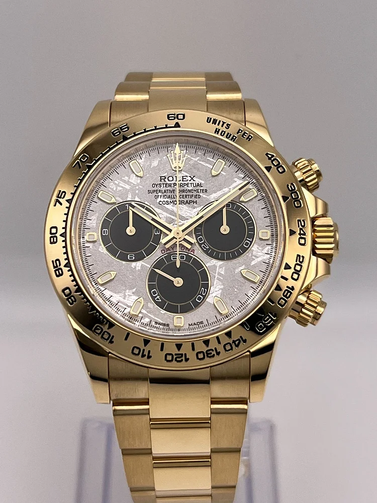 Rolex Daytona Yellow Gold Meteorite   Black Dial 116508