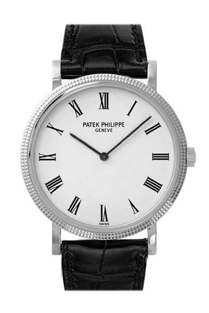 Patek Philippe Calatrava White Dial 18k White Gold 36mm Men's Watch 5120G