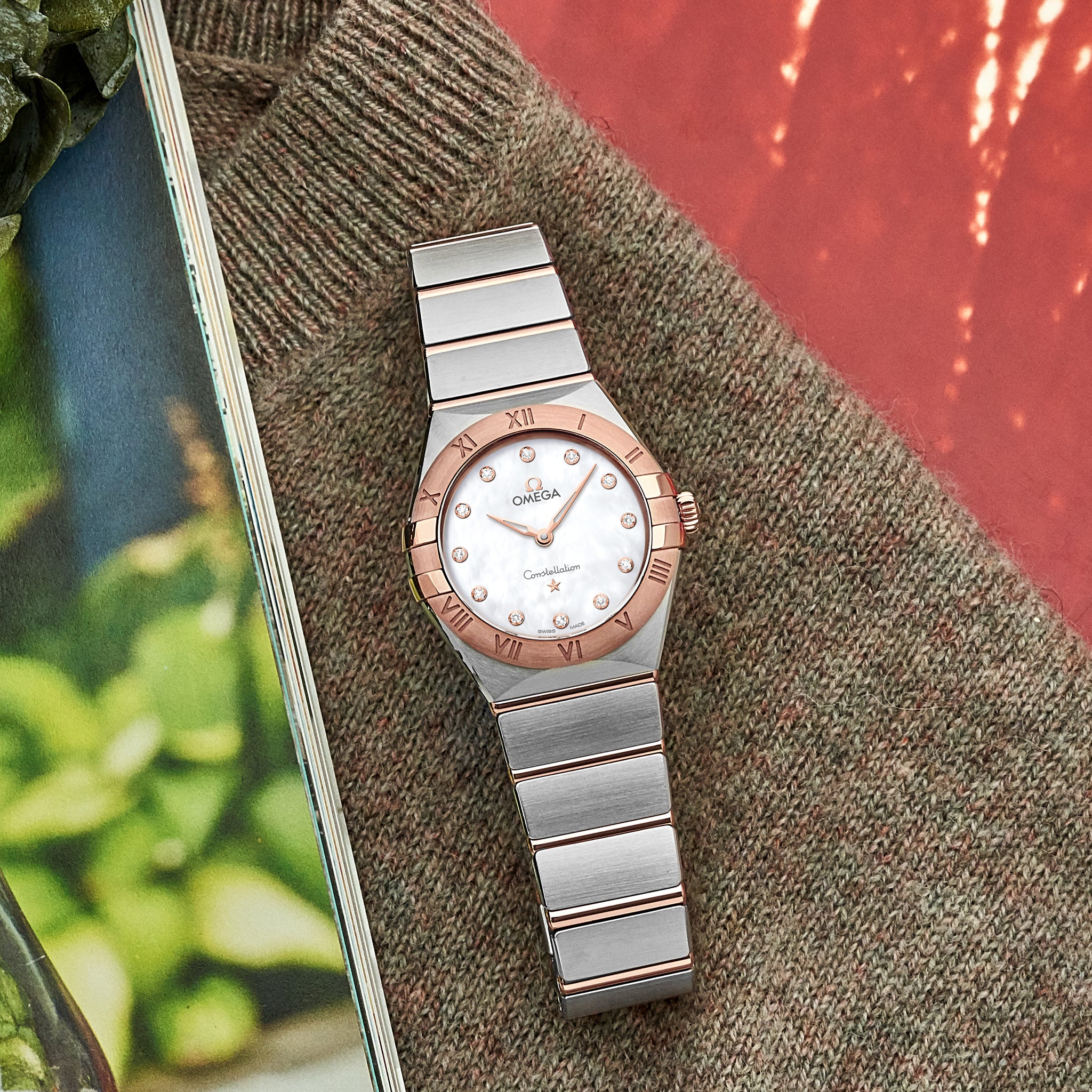 Constellation Quartz 28mm Sedna Gold Two-Tone With Mother-Of-Pearl Dial And Diamonds