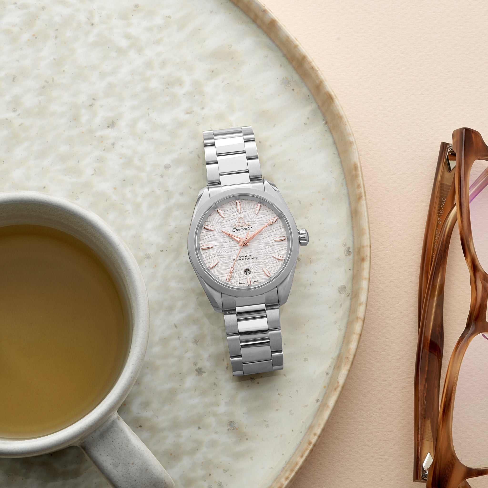 Seamaster Aqua Terra 150M Co-Axial Master Chronometer 38mm White Dial With Gold Accents