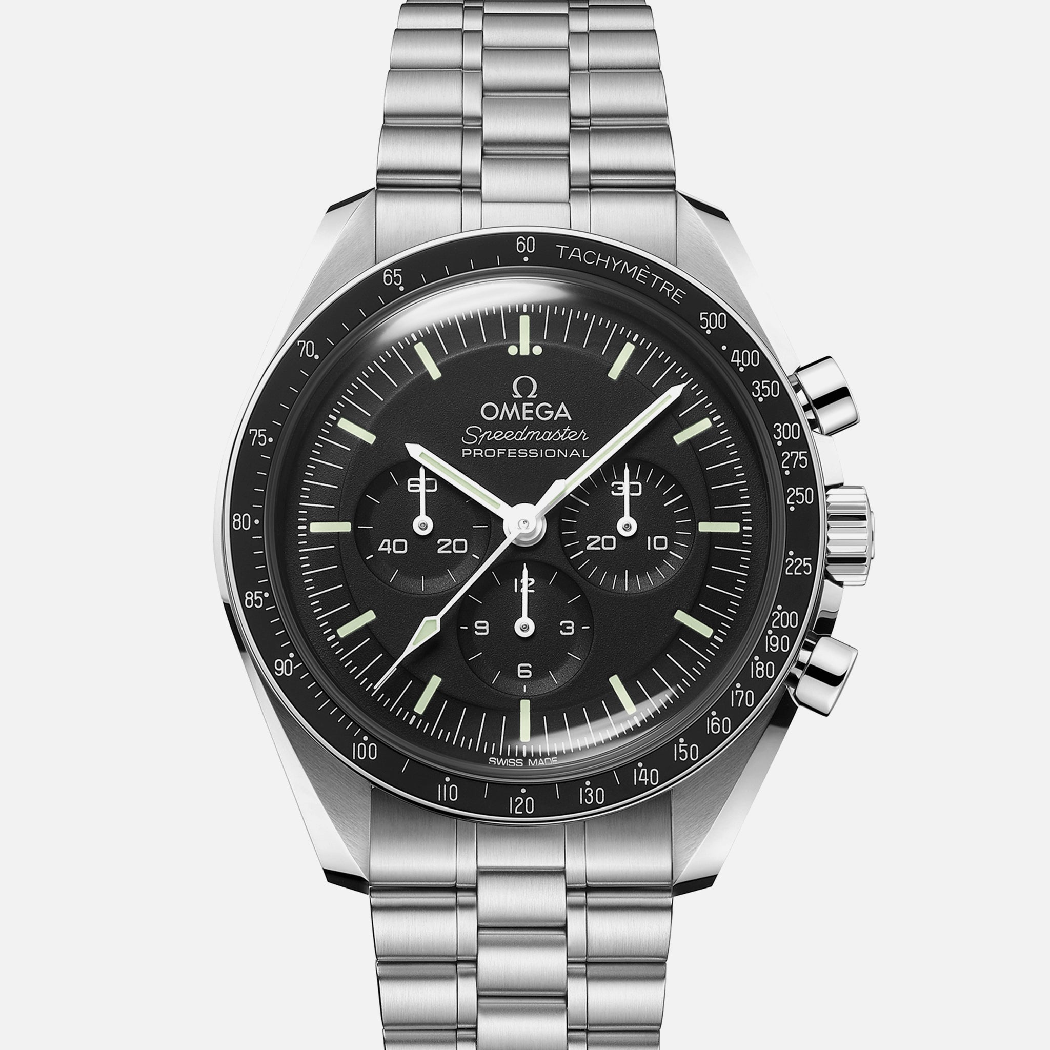 Speedmaster Moonwatch Professional Co-Axial Master Chronometer Chronograph 42mm Hesalite Crystal On Bracelet With Caliber 3861
