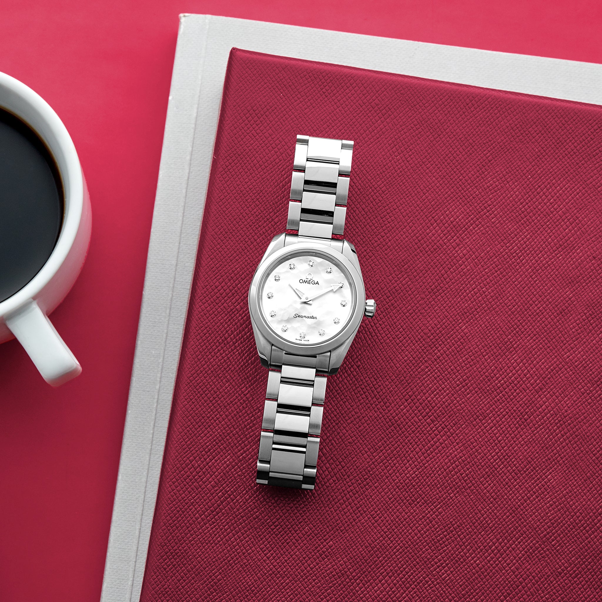 Seamaster Aqua Terra 150M Quartz 28mm Mother-Of-Pearl Dial With Diamonds