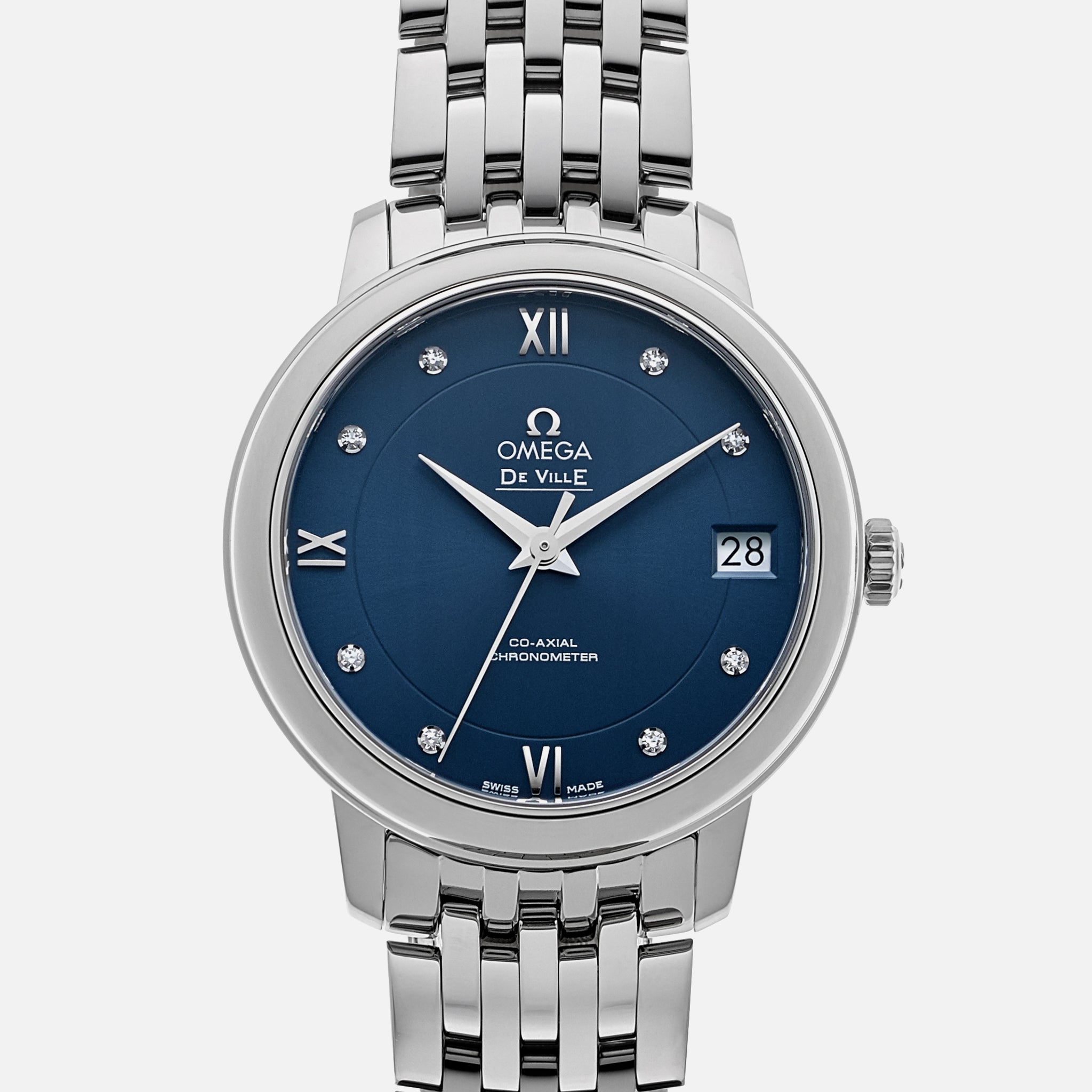 De Ville Prestige Co-Axial 32.7mm Stainless Steel With Diamonds