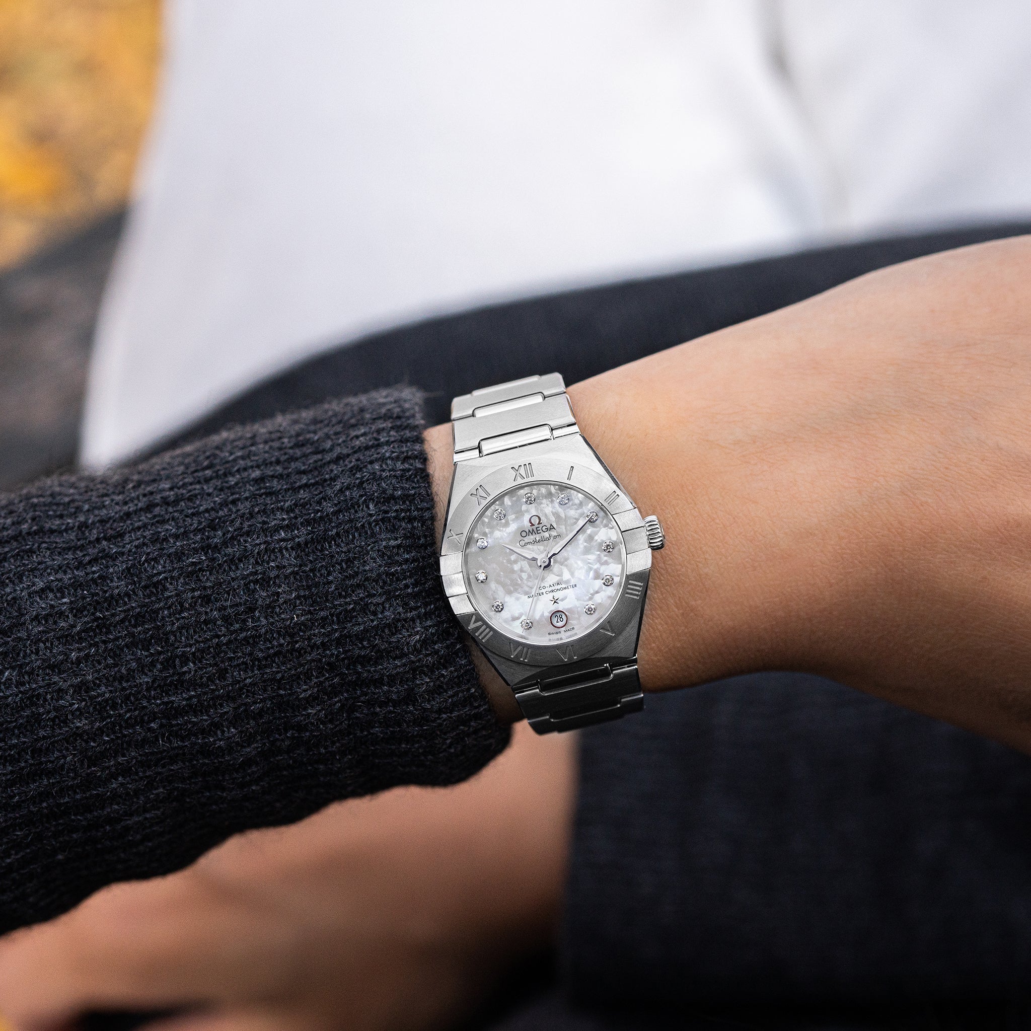 Constellation Co-Axial Master Chronometer 29mm Stainless Steel With Diamonds