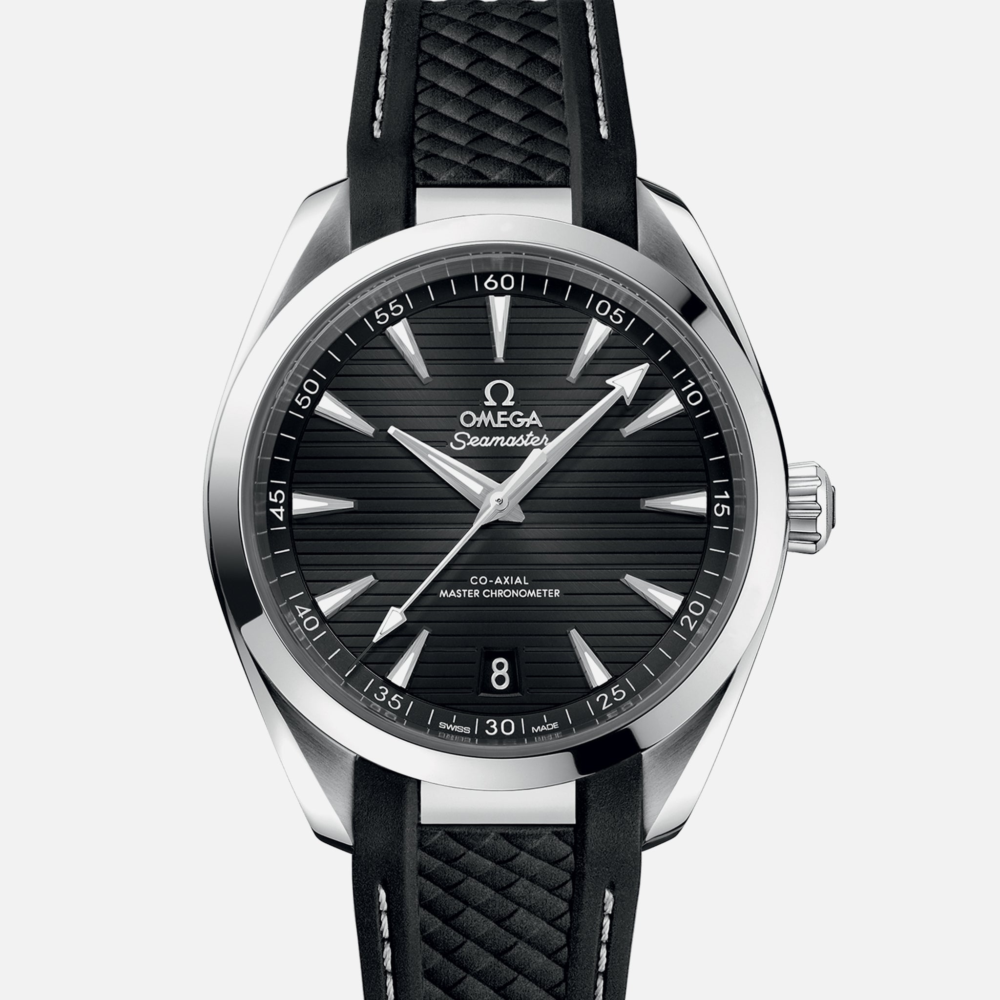 Seamaster Aqua Terra 150M Co-Axial Master Chronometer 41mm Black Dial On Rubber Strap