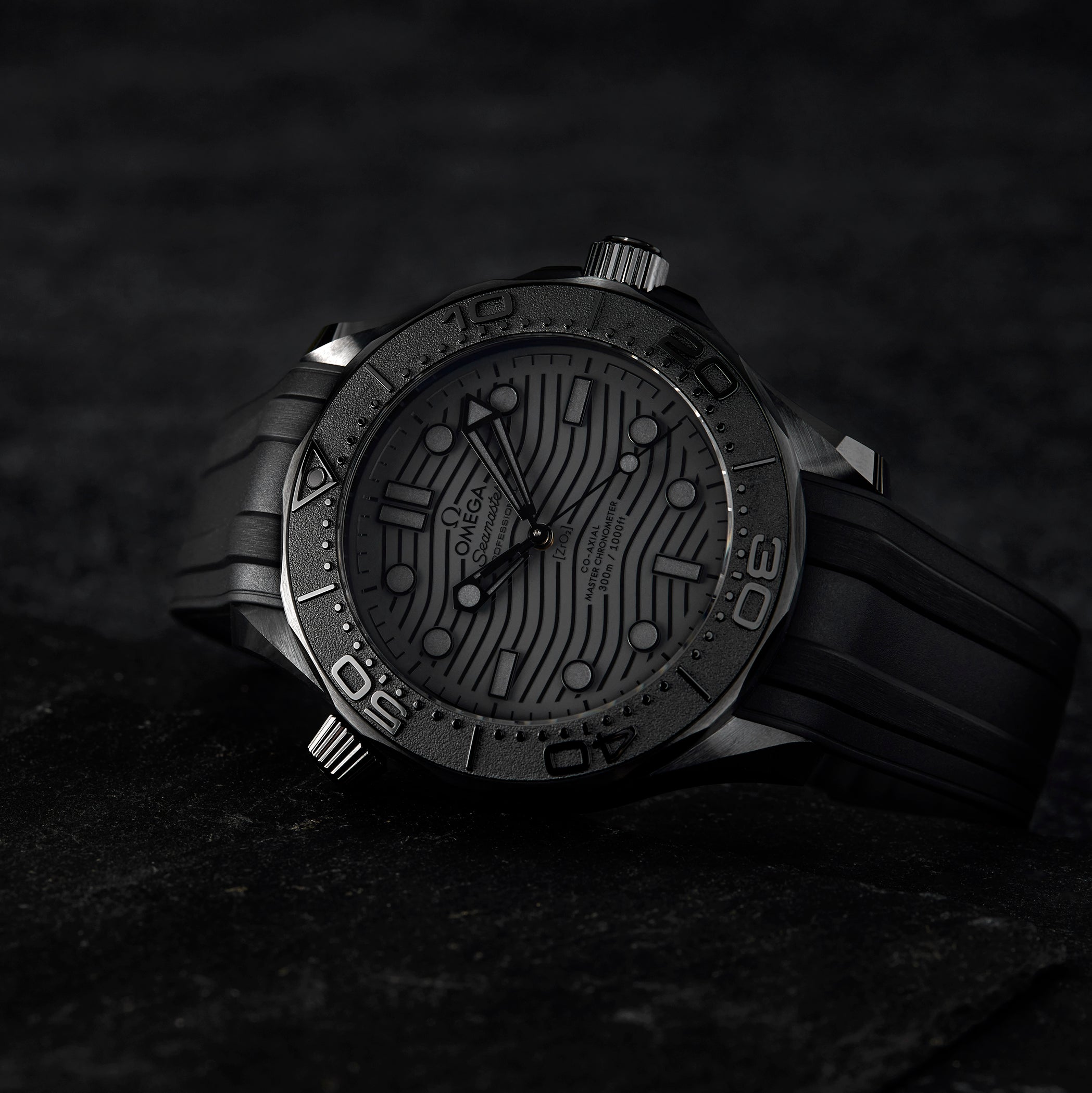 Seamaster Diver 300M Co-Axial Master Chronometer 43.5mm Black Black On Rubber Strap