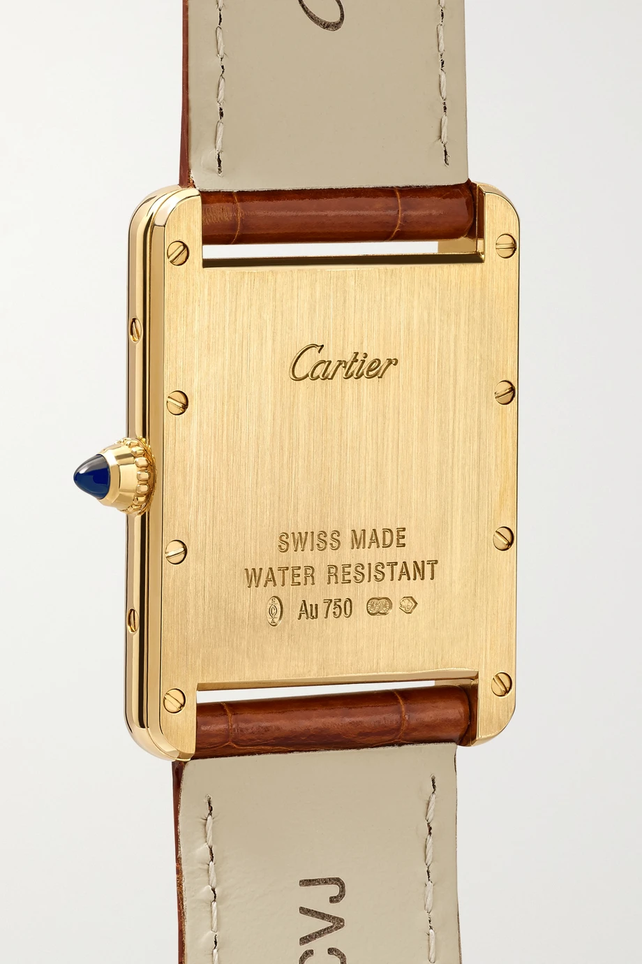 Cartier Silver 18K Yellow Gold Tank Louis W1529756