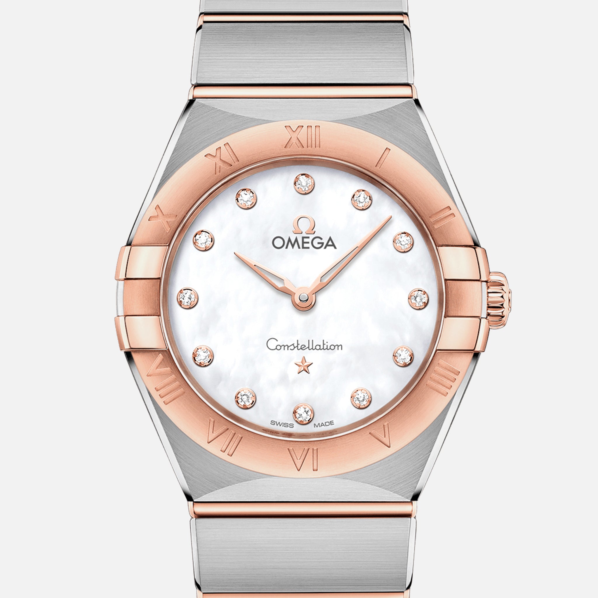Constellation Quartz 28mm Sedna Gold Two-Tone With Mother-Of-Pearl Dial And Diamonds