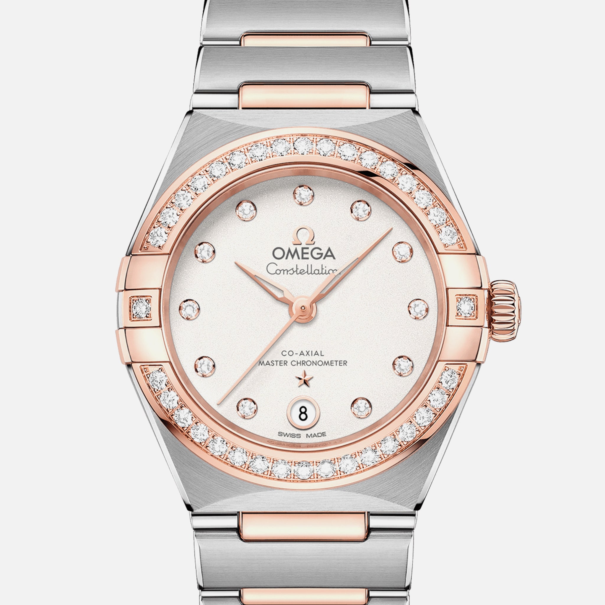 Constellation Co-Axial Master Chronometer 29mm Sedna Gold Two-Tone With Diamond-Set Bezel